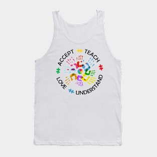 Autism Awareness Teach Accept Understand Love Tank Top